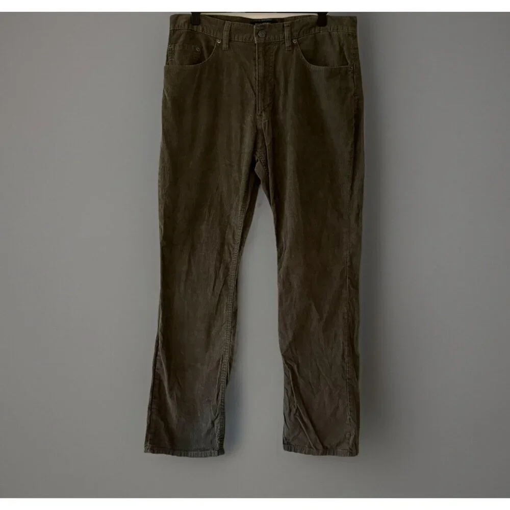 Banana Republic Cotton Corduroy Pants Mens 34x32 Straight Leg Holiday Christmas‎